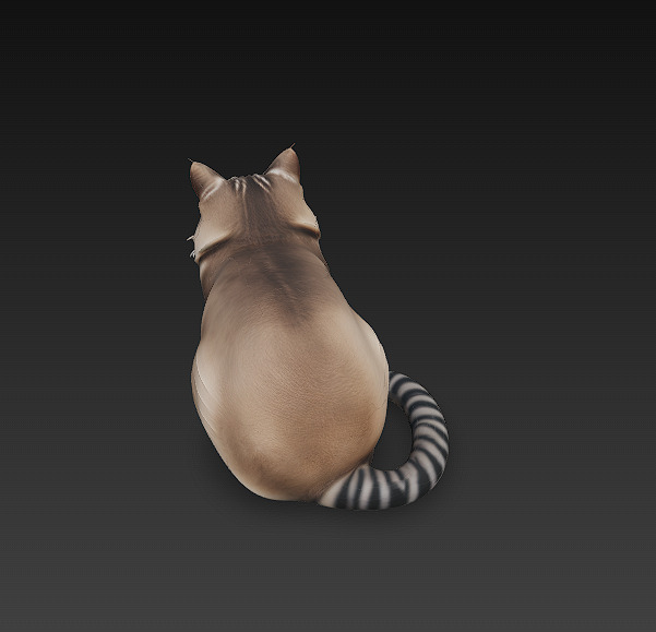 Cat 3D Model Basic - Low Poly Simple Low-poly 3D model_5