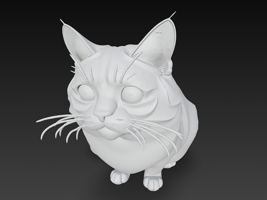 Cat 3D Model Basic - Low Poly Simple Low-poly 3D model_13