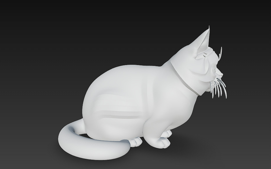 Cat 3D Model Basic - Low Poly Simple Low-poly 3D model_10