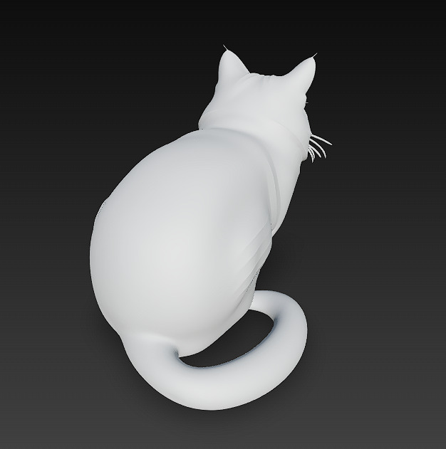 Cat 3D Model Basic - Low Poly Simple Low-poly 3D model_11