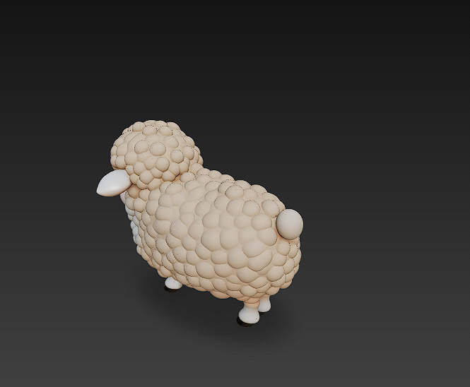 Sheep 3D Model Basic - Low Poly Simple Cartoon Low-poly 3D model_2