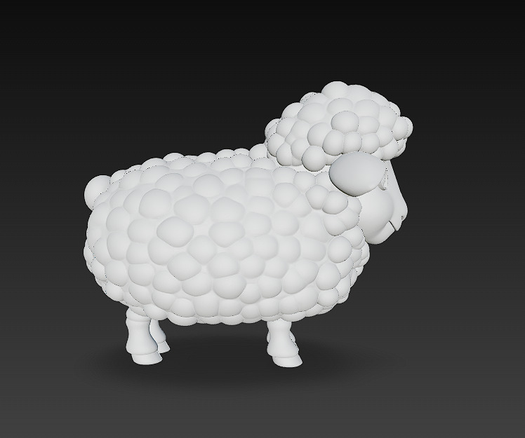 Sheep 3D Model Basic - Low Poly Simple Cartoon Low-poly 3D model_9