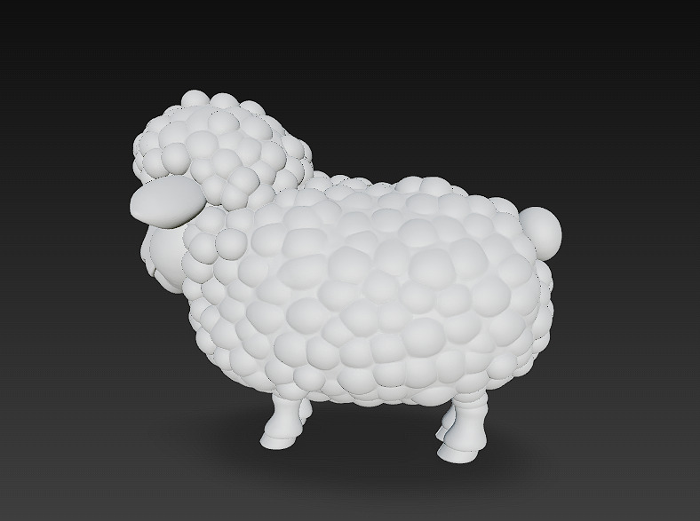 Sheep 3D Model Basic - Low Poly Simple Cartoon Low-poly 3D model_10