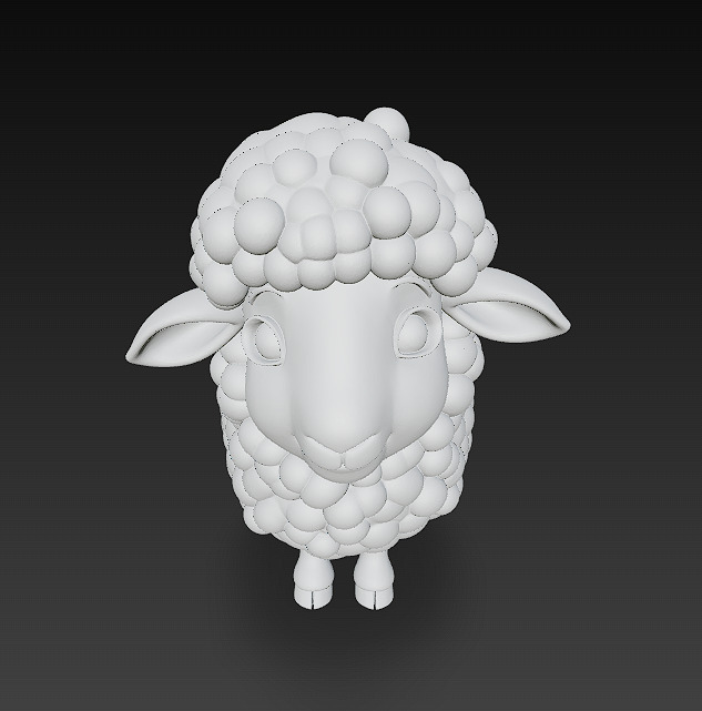 Sheep 3D Model Basic - Low Poly Simple Cartoon Low-poly 3D model_8