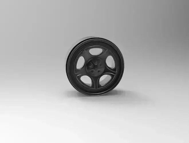 Police Interceptor Black Steel Wheel for Rc 3D print model