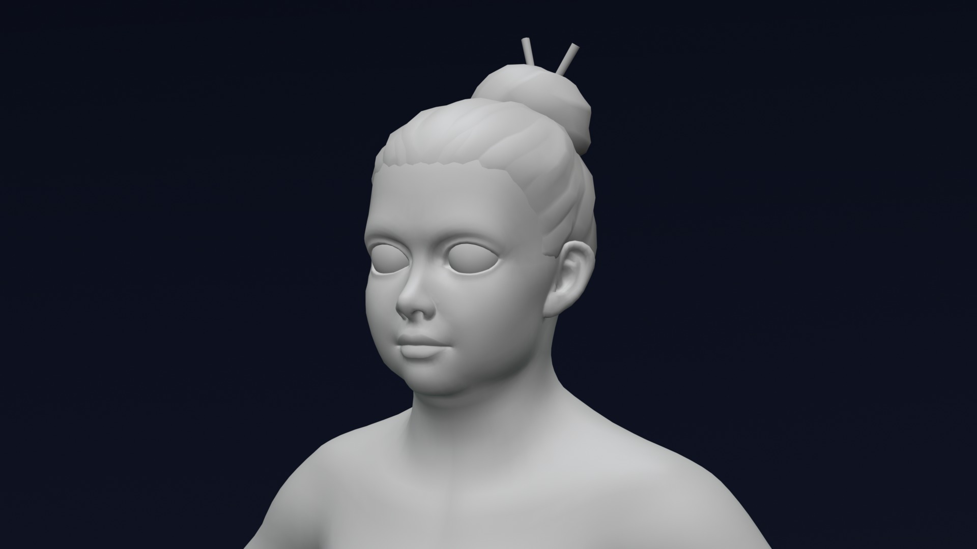 Stylized Female Body Base Mesh Variations 3D Model Collection_60