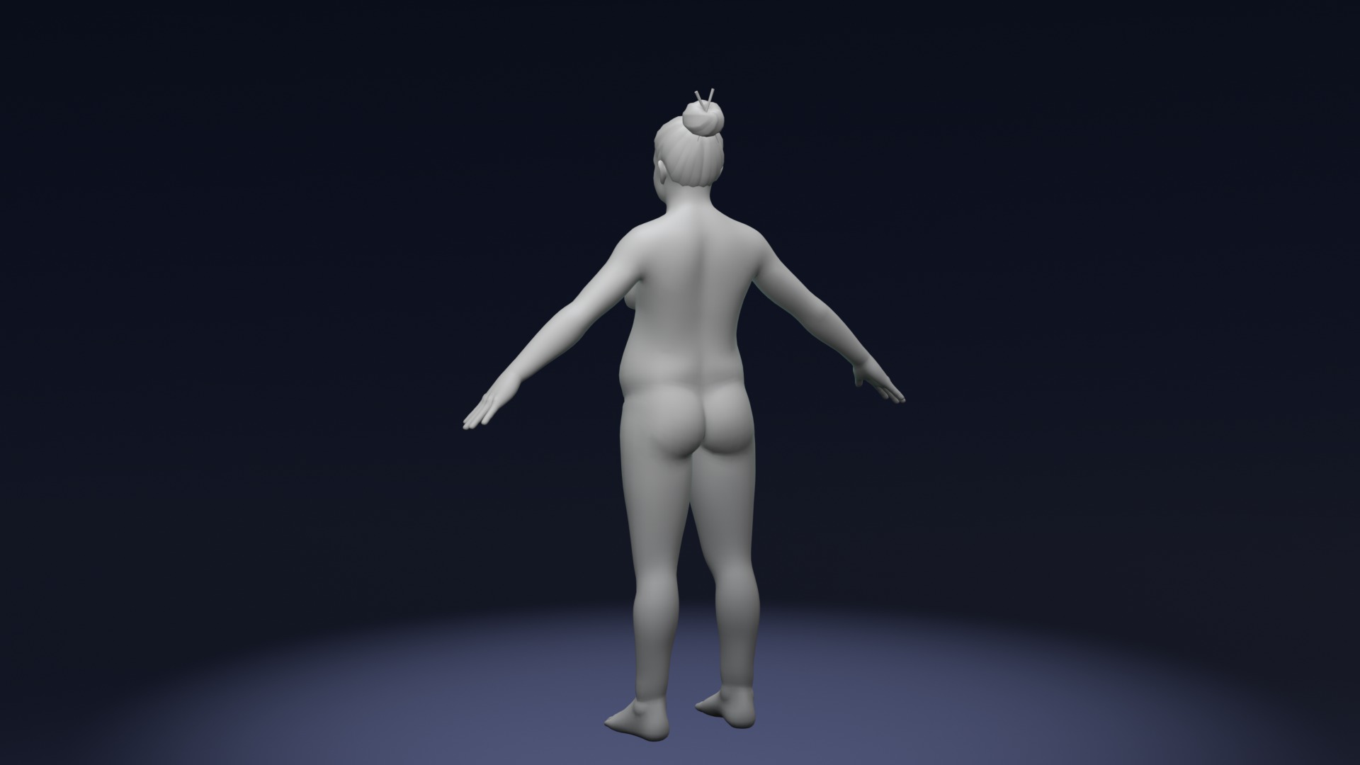 Stylized Female Body Base Mesh Variations 3D Model Collection_59