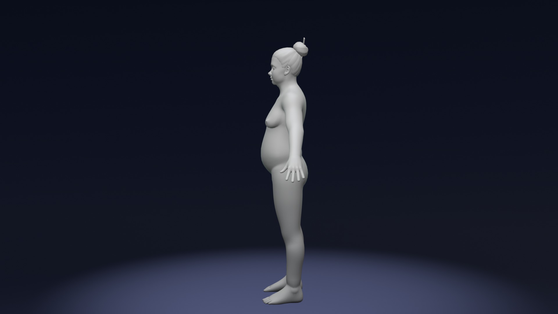 Stylized Female Body Base Mesh Variations 3D Model Collection_58