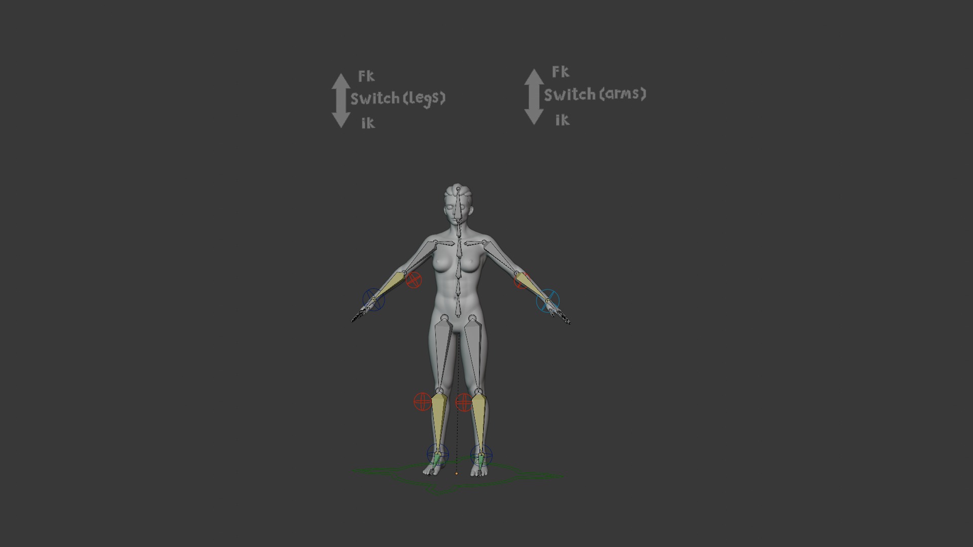 Stylized Female Body Base Mesh Variations 3D Model Collection_54