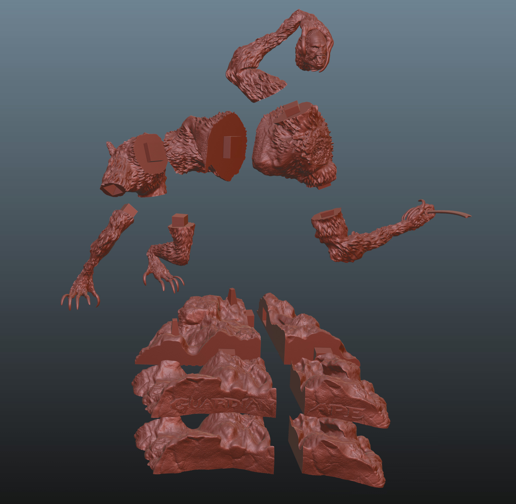 Sekiro Guardian Ape Phase 2 3D print model_7