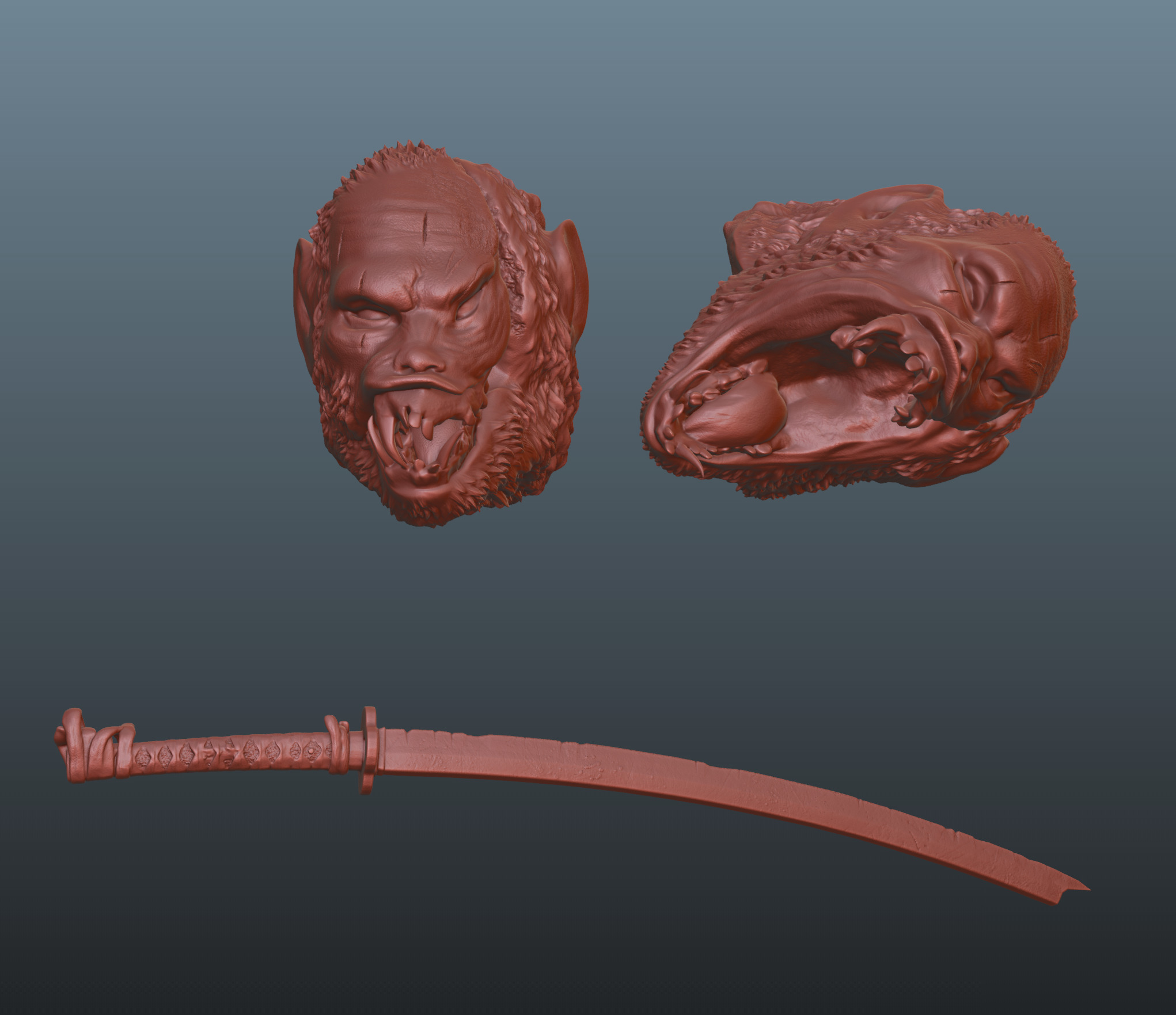 Sekiro Guardian Ape Phase 2 3D print model_9