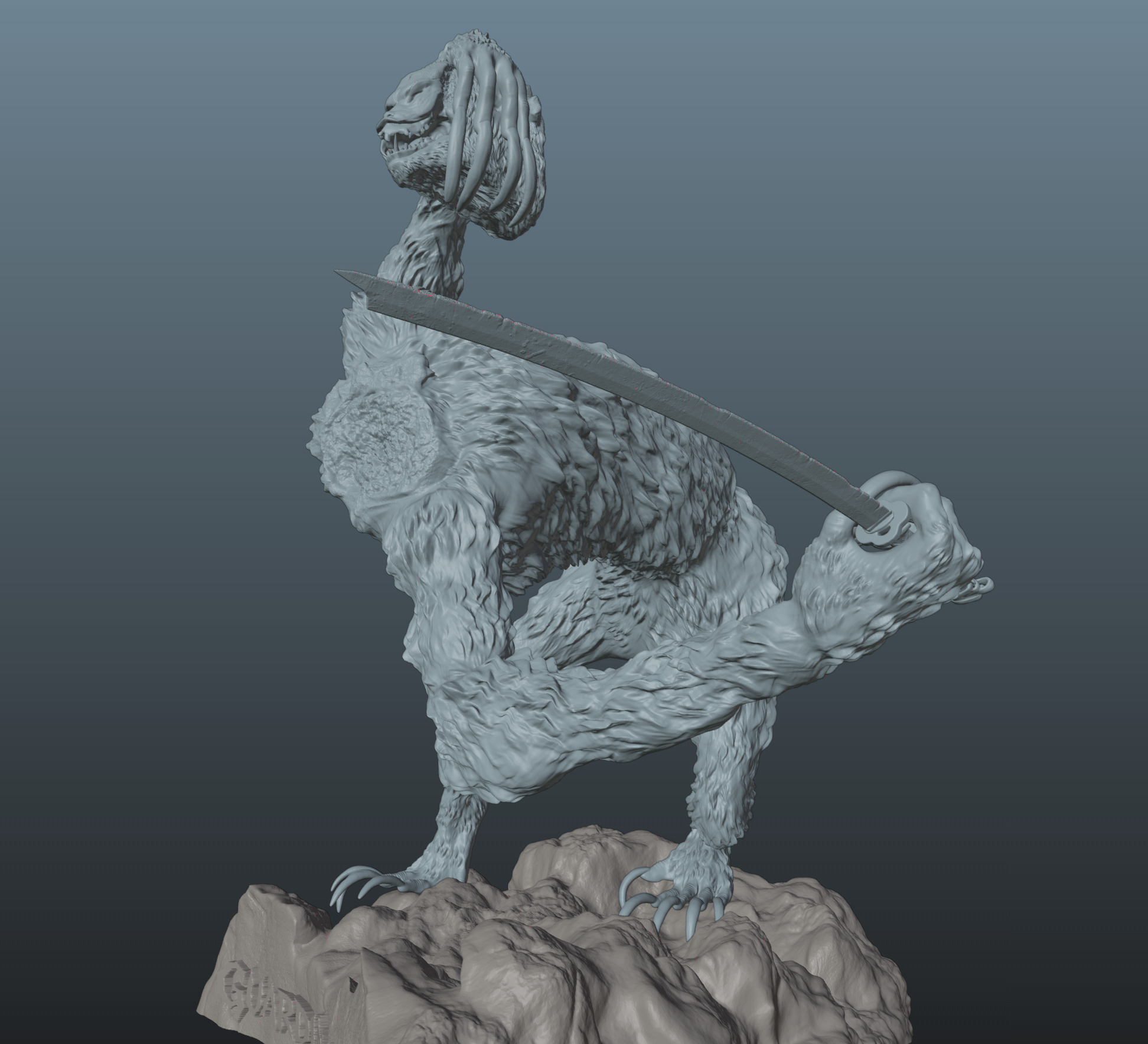 Sekiro Guardian Ape Phase 2 3D print model_5