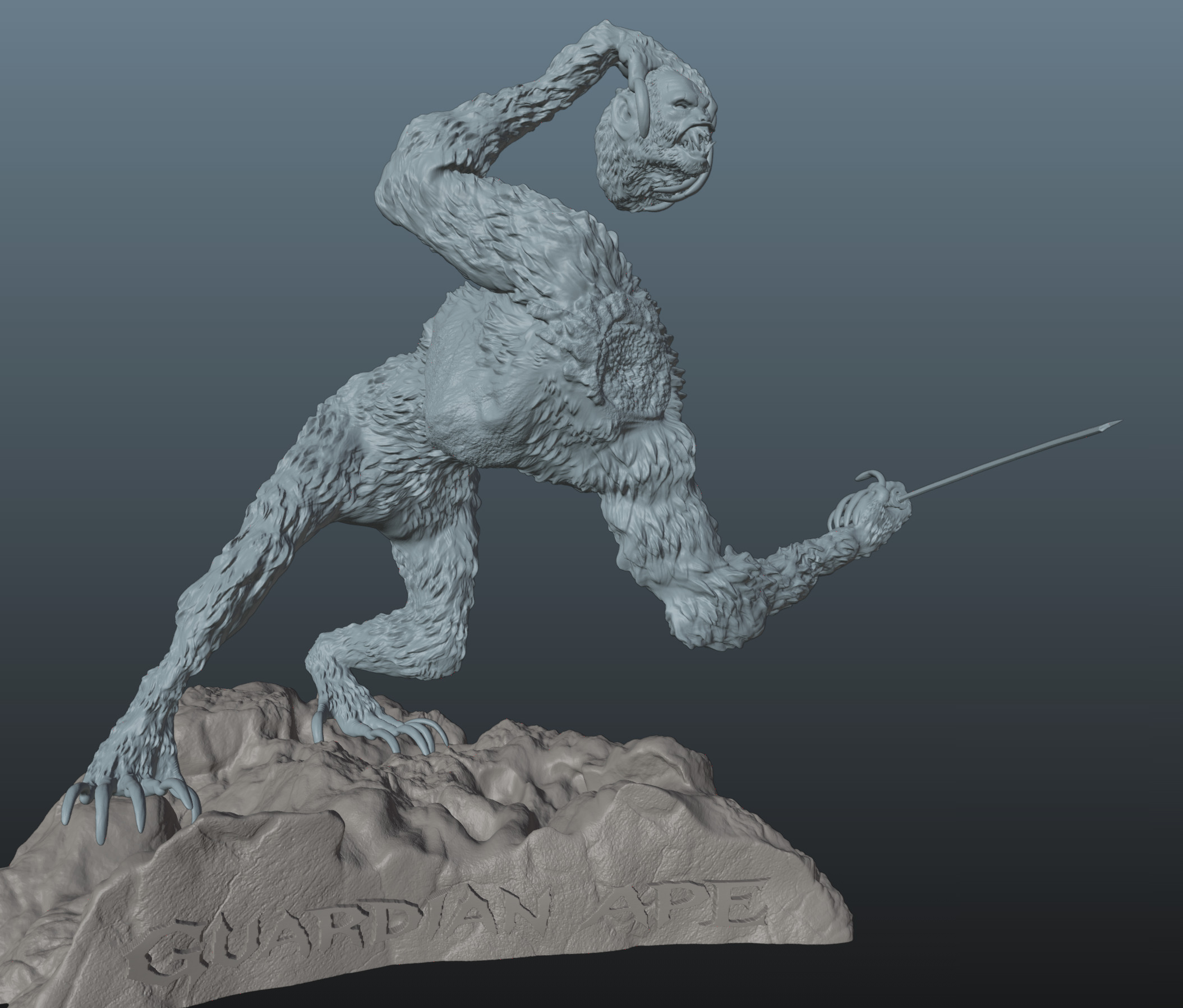 Sekiro Guardian Ape Phase 2 3D print model_2