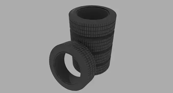 Realistic rubber tire stack