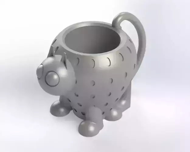 Strawberry Cat Pencil Holder