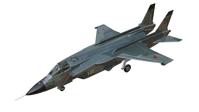 Yakovlev Yak-141 Low-poly 3D model