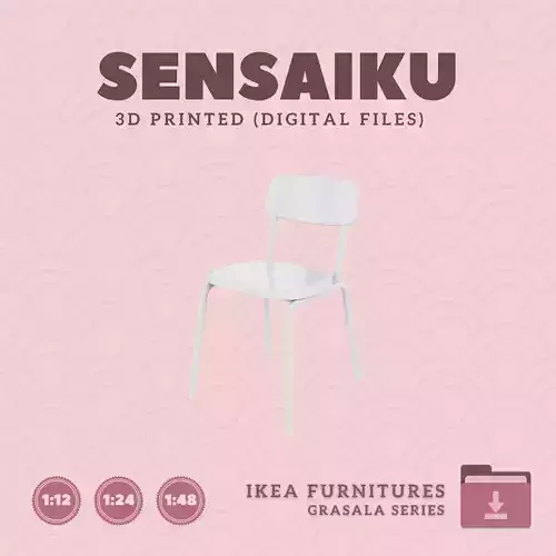 7 GRASALA Chair for Miniature Dollhouse - IKEA - 3D Print 