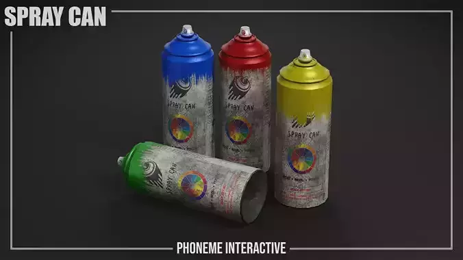 Spray Can Pack - Game Ready Urban Prop with 4K Textures