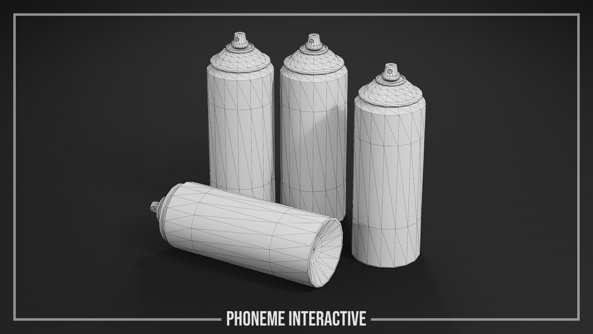 Spray Can Pack - Game Ready Urban Prop with 4K Textures Low-poly 3D model_5