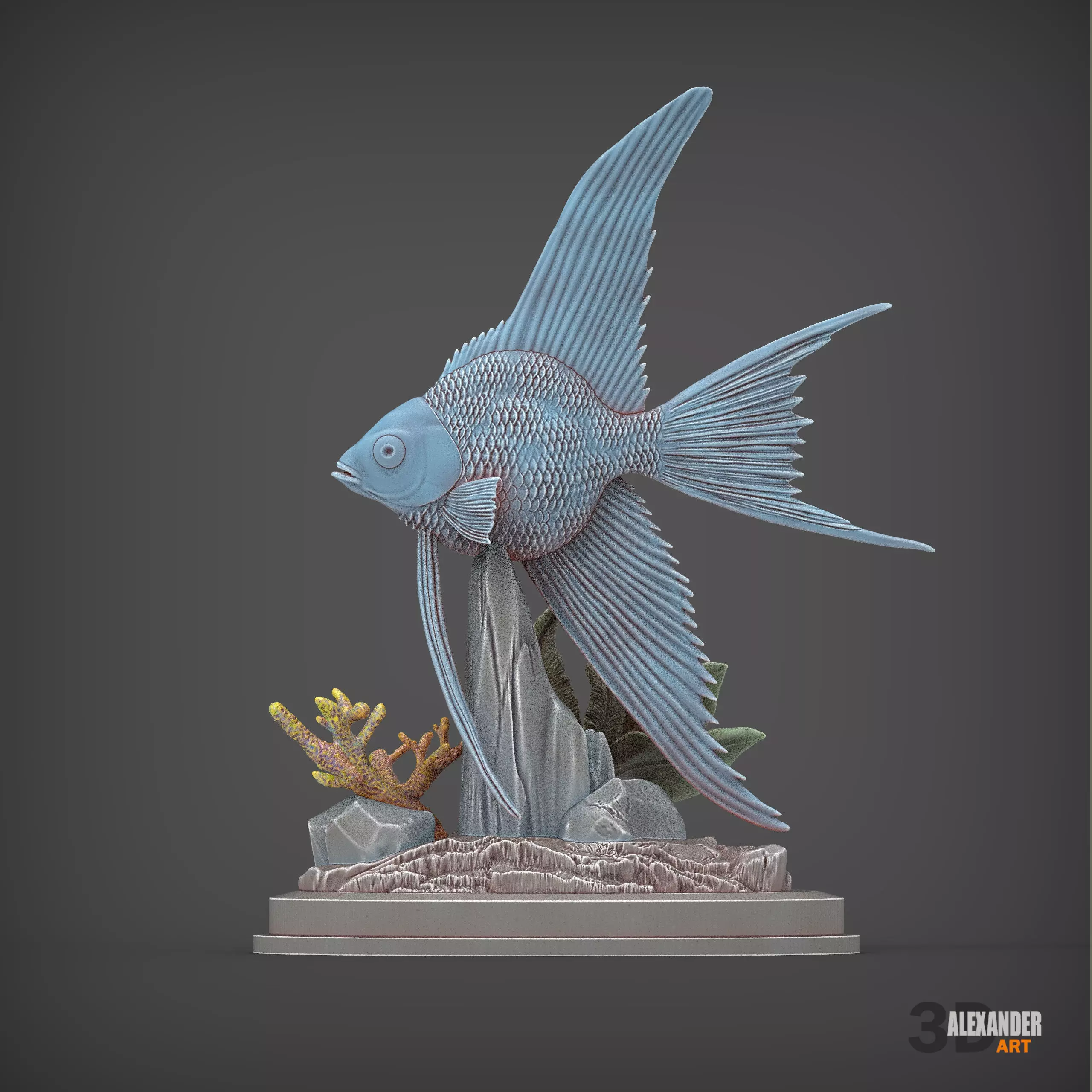 Angelfish 3D print model_0