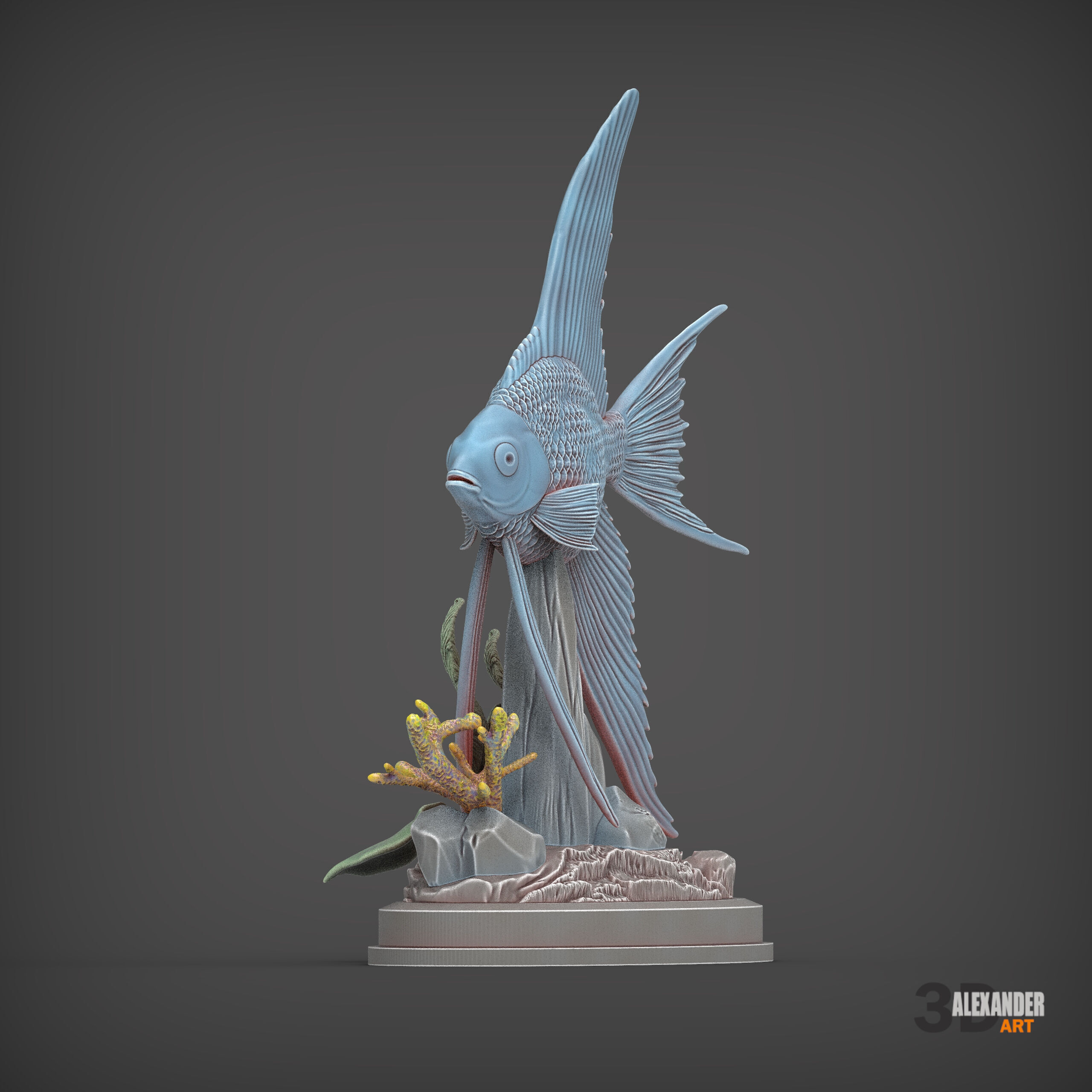 Angelfish 3D print model_1