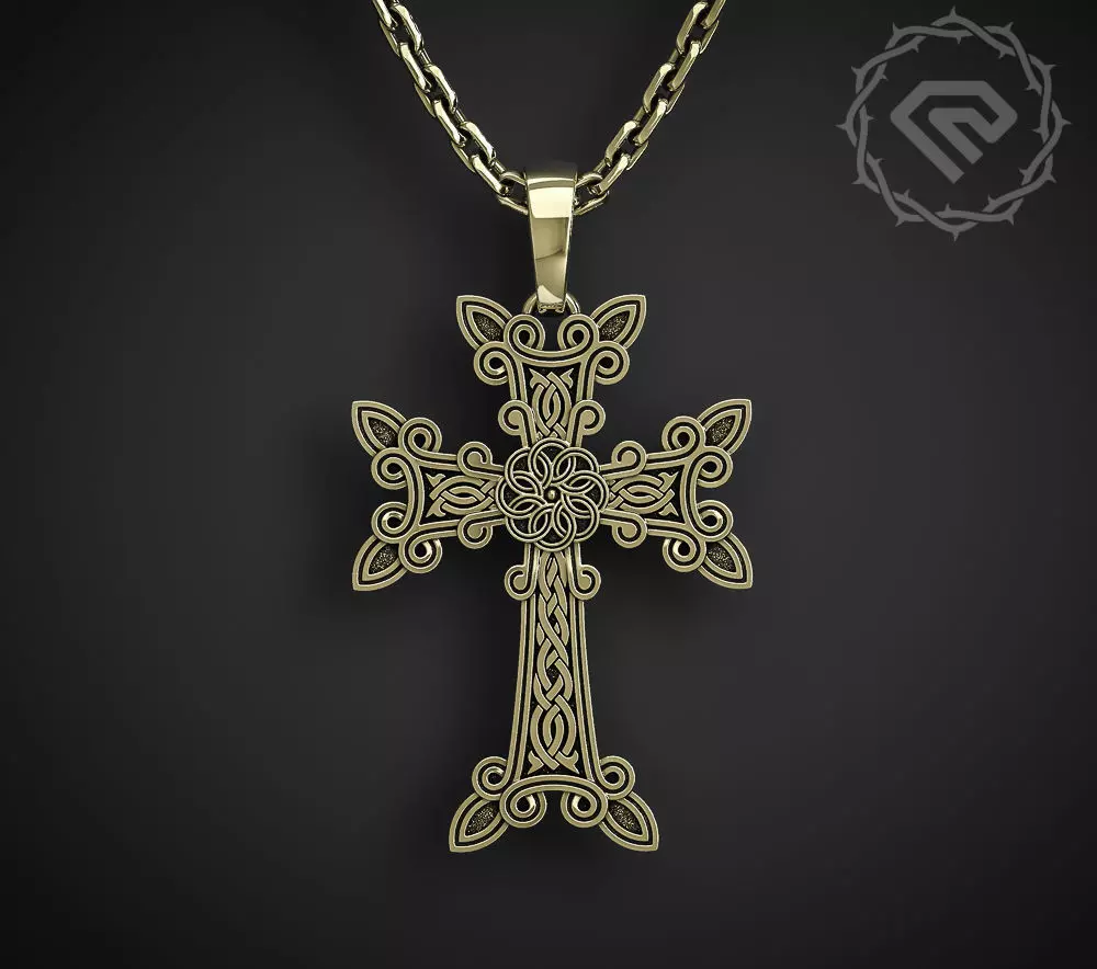 KHACHKAR ARMENIAN CROSS 55 mm 3D print model