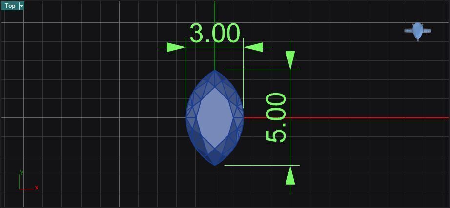 Half eternity bezel set marquise shape diamond ring 3D print model_16