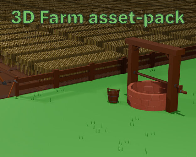Farm asset-pack Free low-poly 3D model