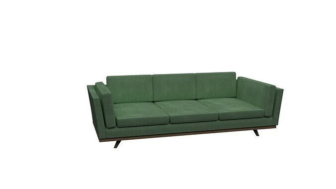 Olio Green Sofa Low-poly 3D model