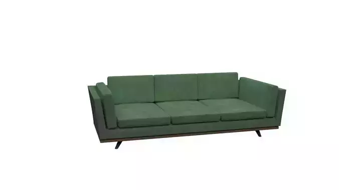 Olio Green Sofa Low-poly 3D model