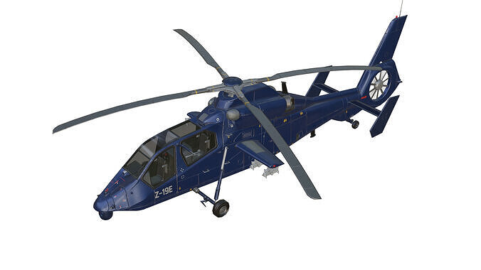 Harbin Z-19 Low-poly 3D model