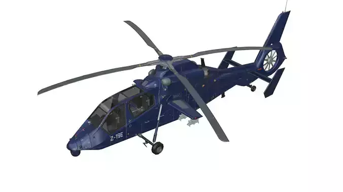 Harbin Z-19 Low-poly 3D model