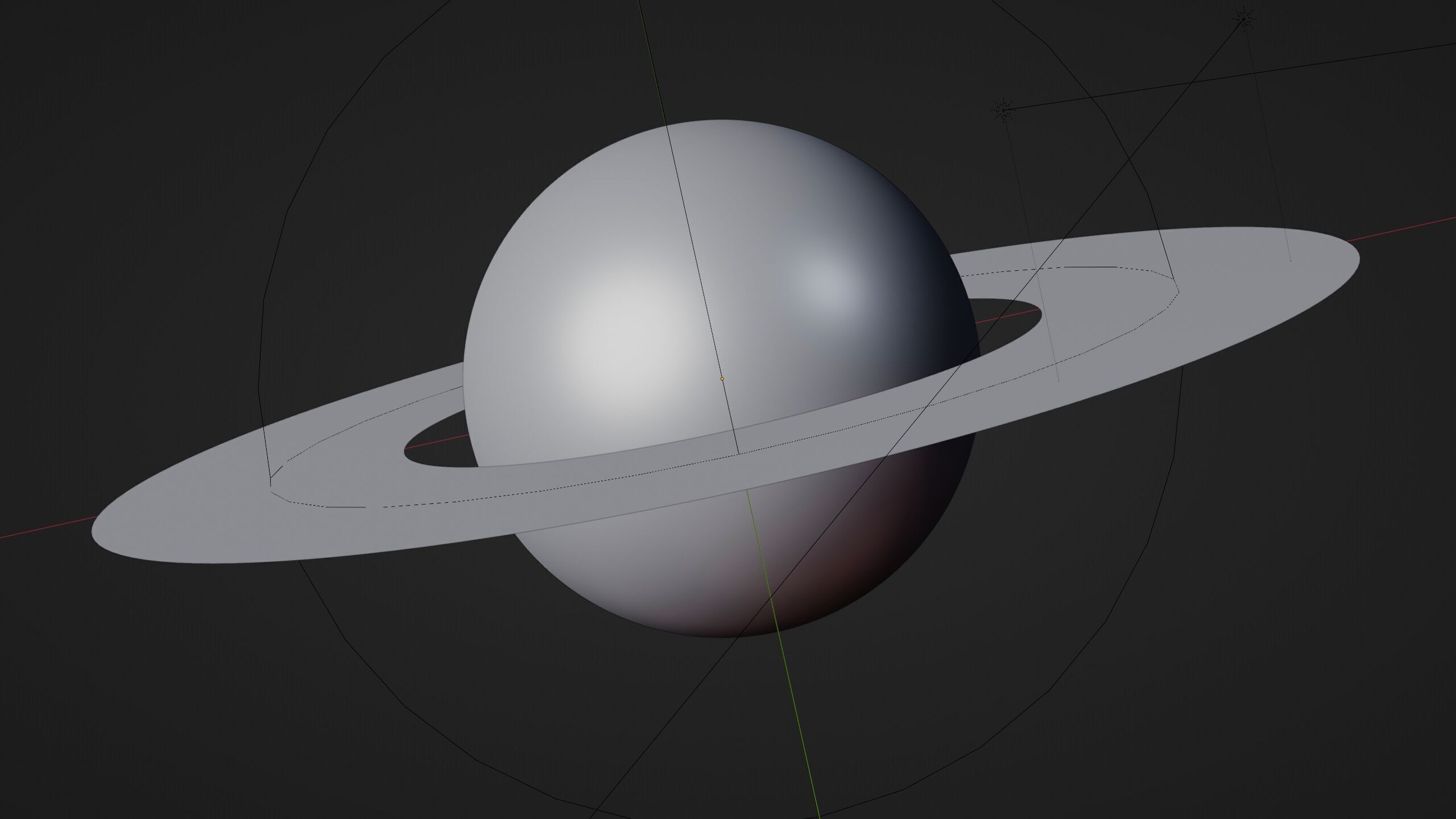 Futuristic Stylized Ringed Planet 3D model_3