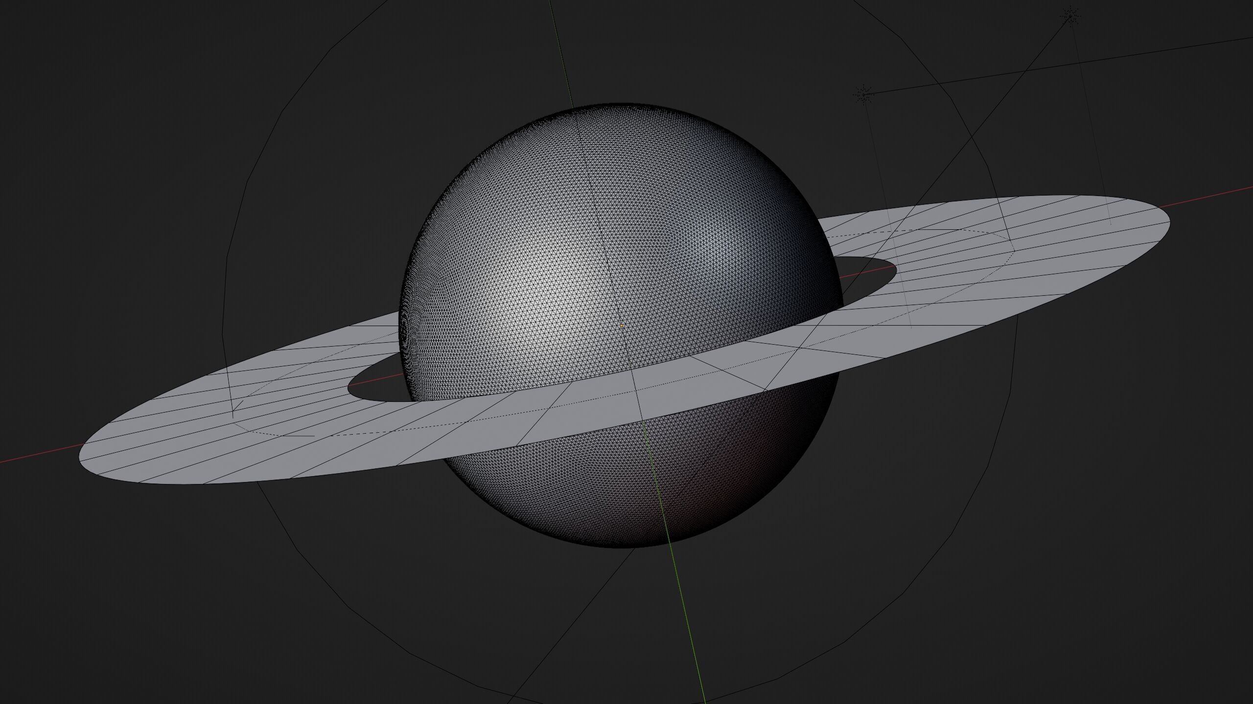 Futuristic Stylized Ringed Planet 3D model_9