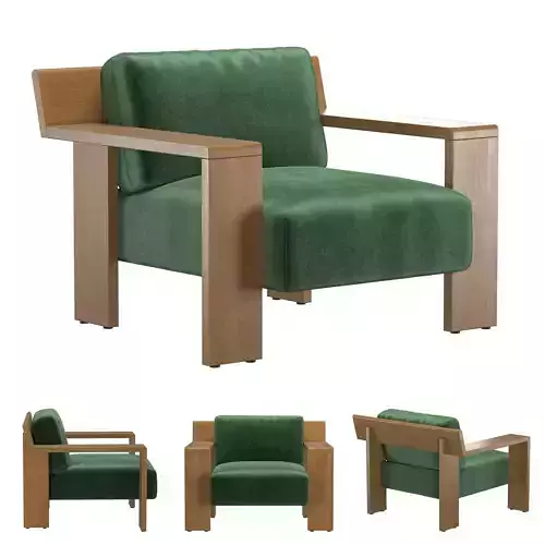 RIDGE OUTDOOR LOUNGE CHAIR 3D model