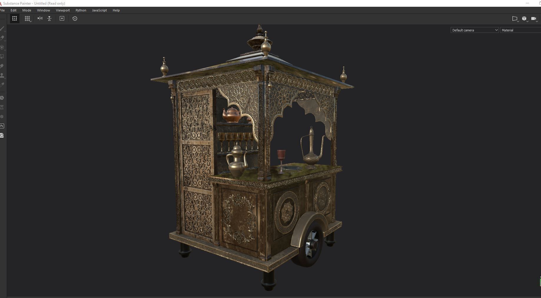 Ramadan Mobile Cart Low-poly 3D model_12
