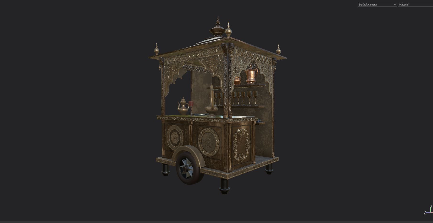 Ramadan Mobile Cart Low-poly 3D model_14