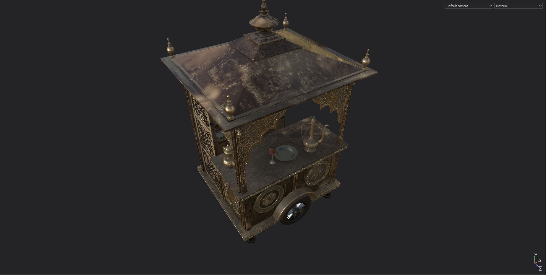 Ramadan Mobile Cart Low-poly 3D model_13