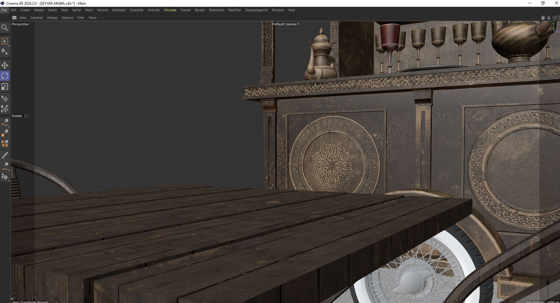 Ramadan Mobile Cart Low-poly 3D model_16