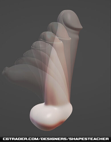 Level-B Animated Penis Low-poly 3D model