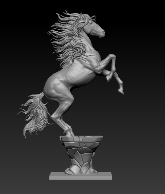 Realistic Horse Figurine  3D Printable STL Model Animal Statue  Free 3D print model_5