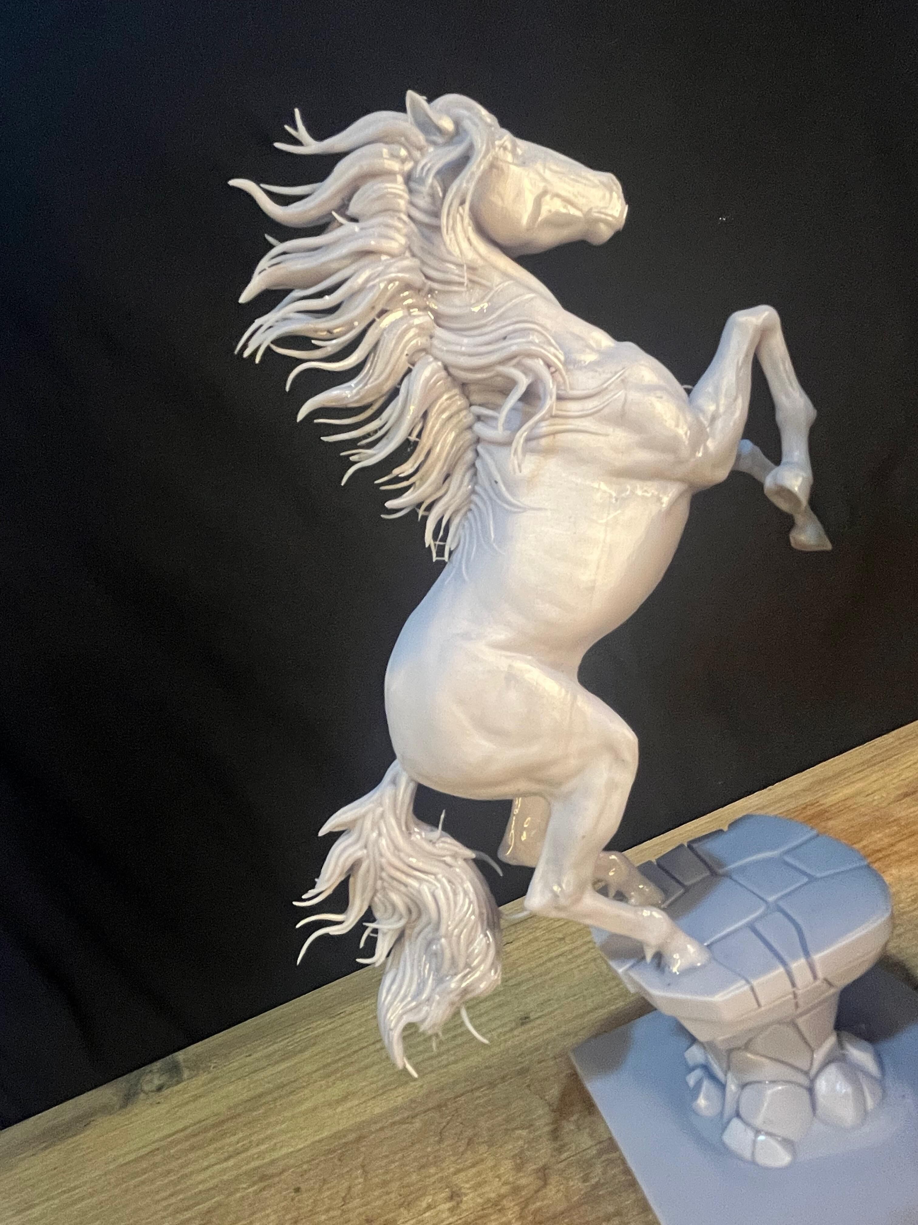 Realistic Horse Figurine  3D Printable STL Model Animal Statue  Free 3D print model_3