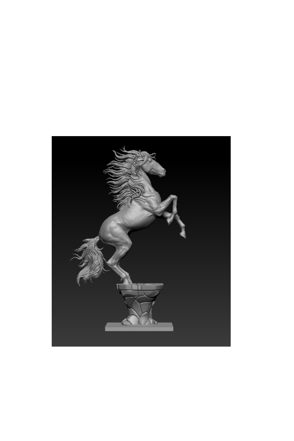 Realistic Horse Figurine  3D Printable STL Model Animal Statue  Free 3D print model_6