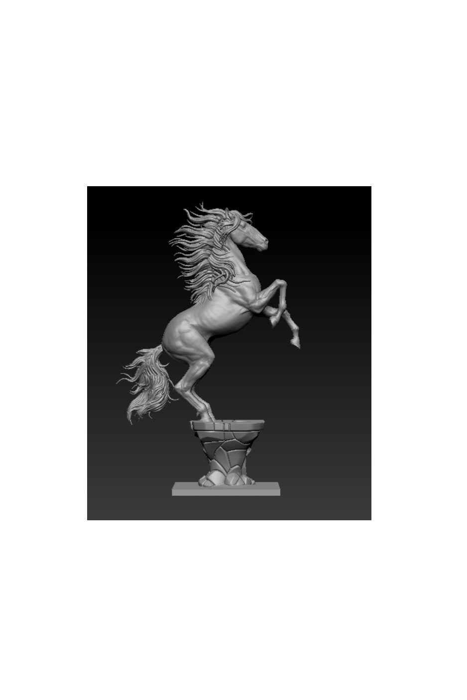 Realistic Horse Figurine  3D Printable STL Model Animal Statue  Free 3D print model_7