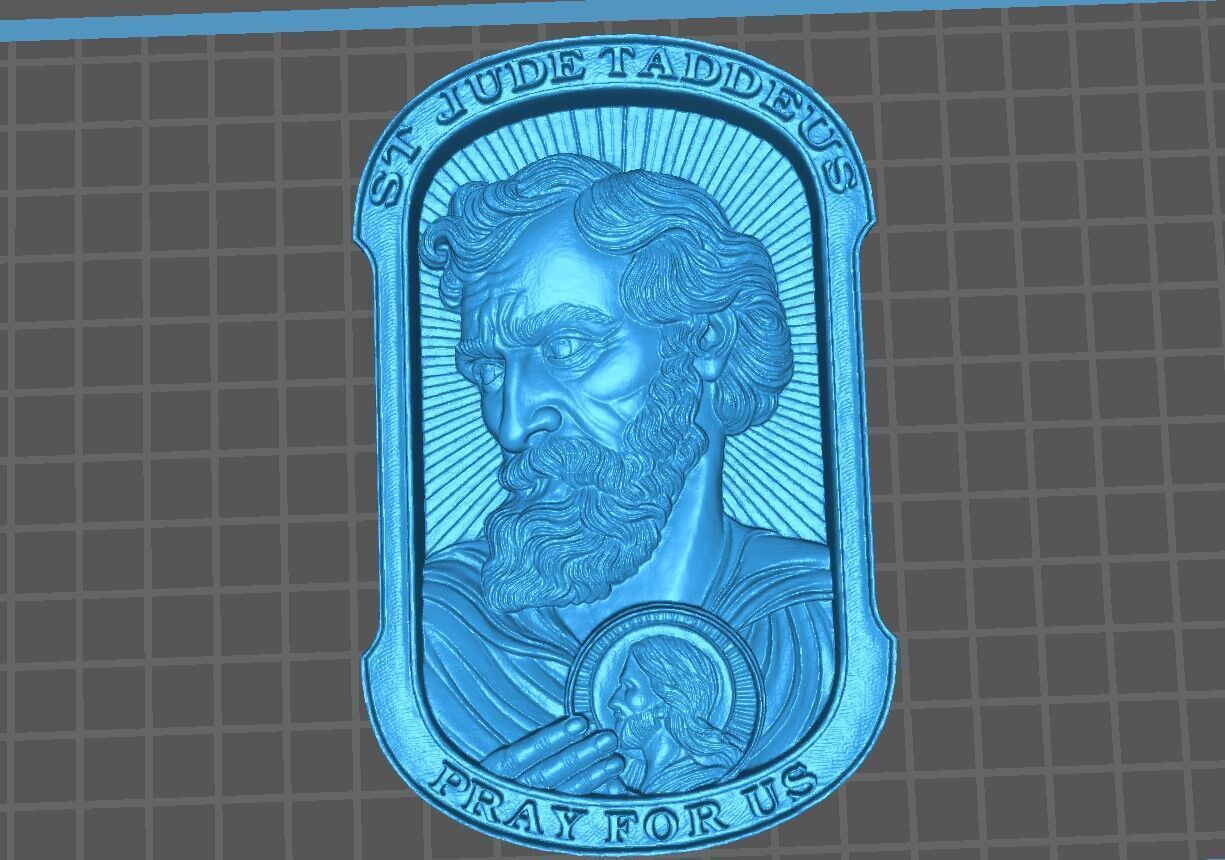 Saint Jude Medallion 3D print model 3D print model_3