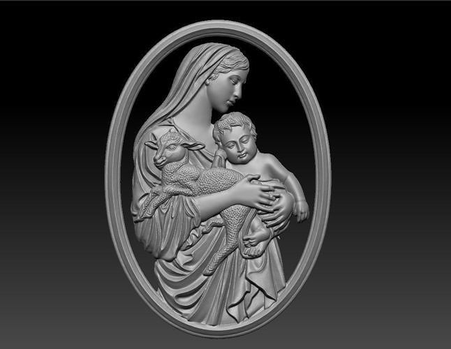 Holy Family Pendant 3D print model 3D print model