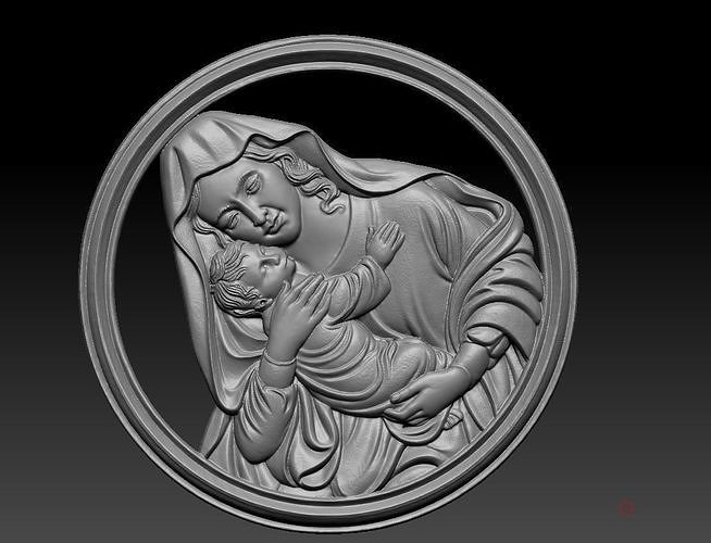 Holy Family Pendant 3D print model 3D print model