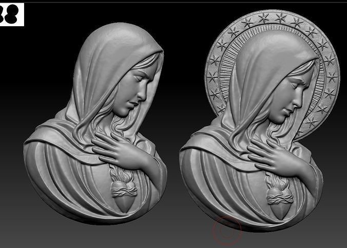 Holy Family Pendant 3D print model 3D print model