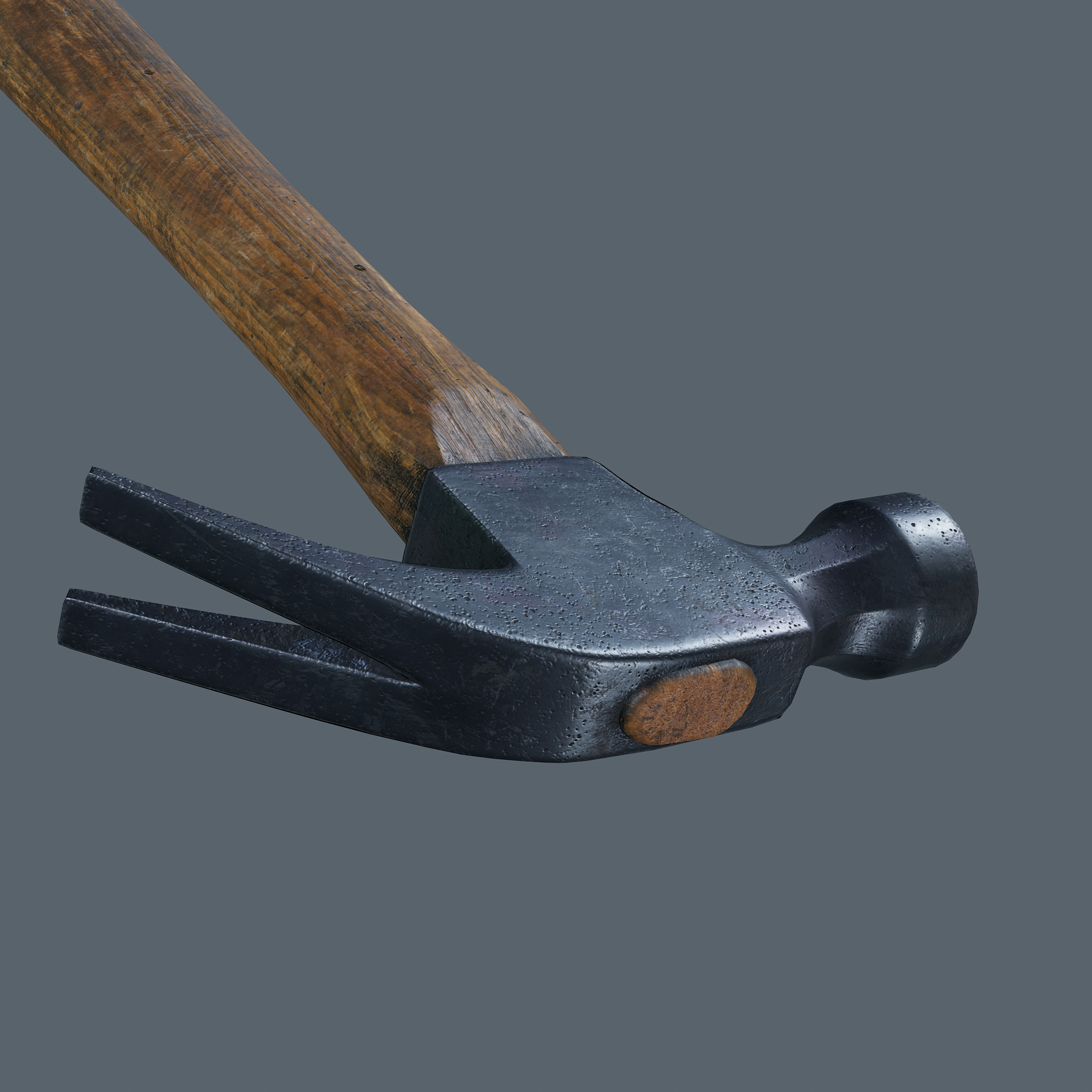 Old Hammer - PBR Game Ready Low-poly 3D model_11