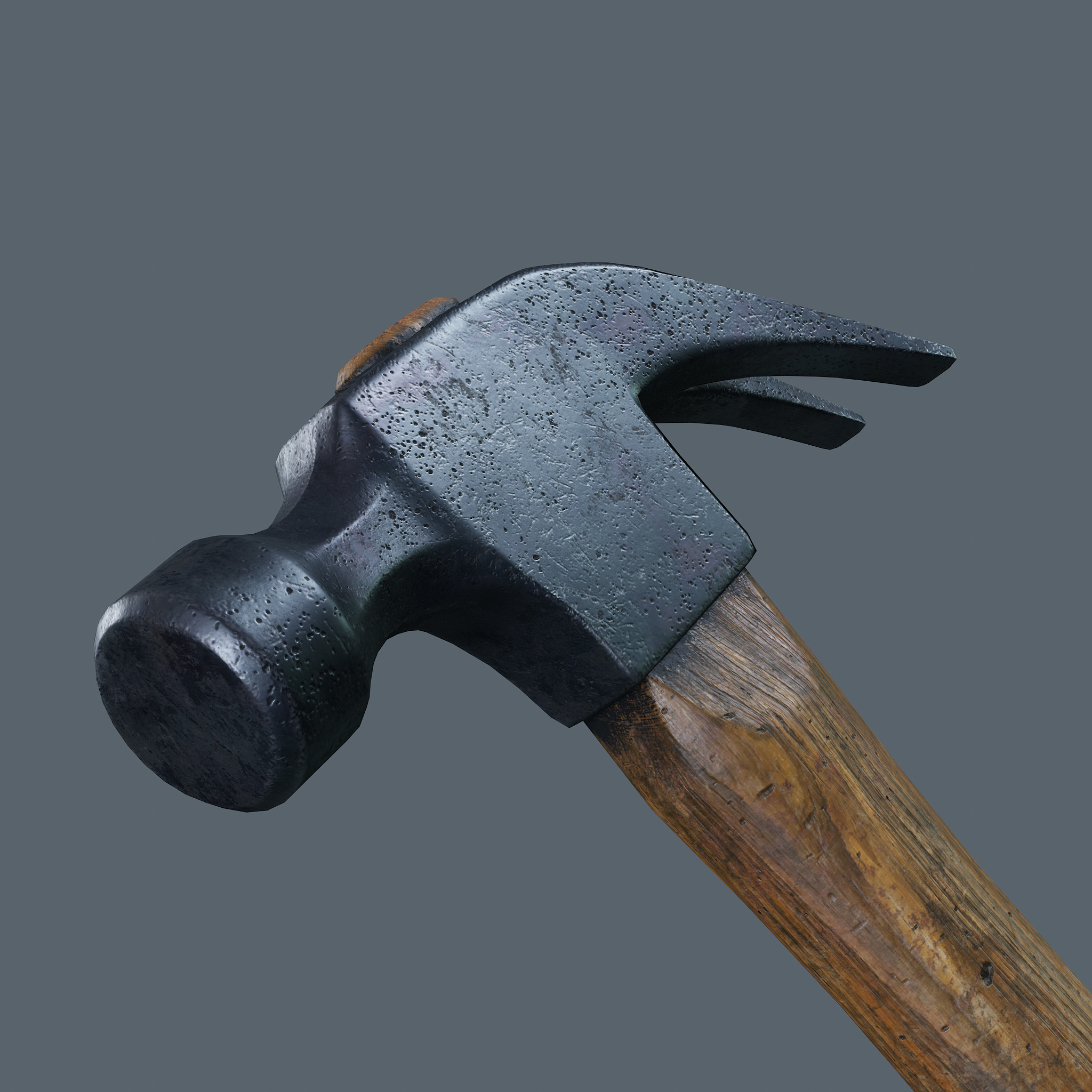 Old Hammer - PBR Game Ready Low-poly 3D model_3